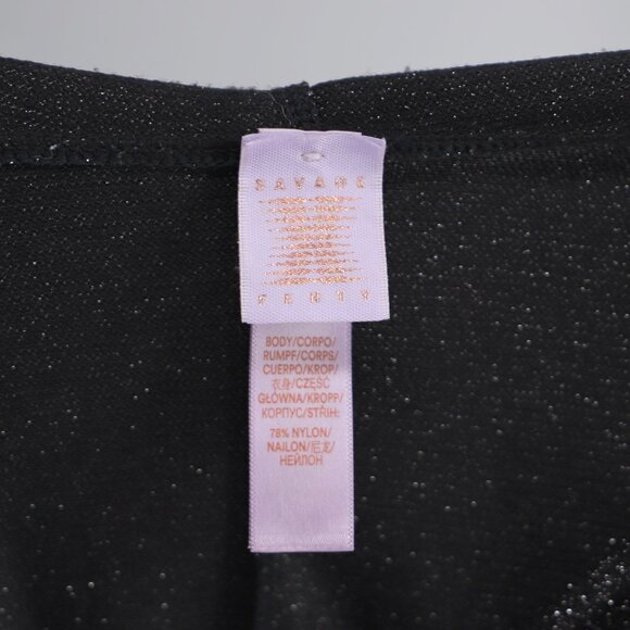 SAVAGE X FENTY Sleep & Shine Hooded Onesie Shimmery Black Caviar Size L - Picture 8 of 9